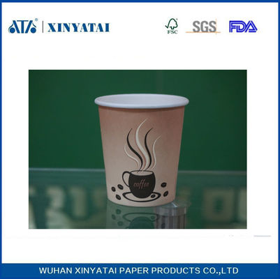 China Pared sencilla desechable Bebida caliente Copas papel, impresión personalizadas Papel Copas proveedor