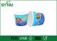 Las tazas de papel coloridas azules del helado, aduana biodegradable imprimieron CUPS del helado proveedor